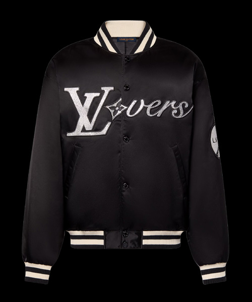 엠브로이더드 나일론 베이스볼 블루종