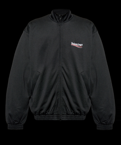 웨이브 로고 자수 집업 자켓