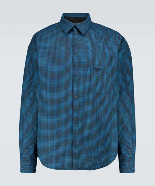 패딩 체크 오버셔츠