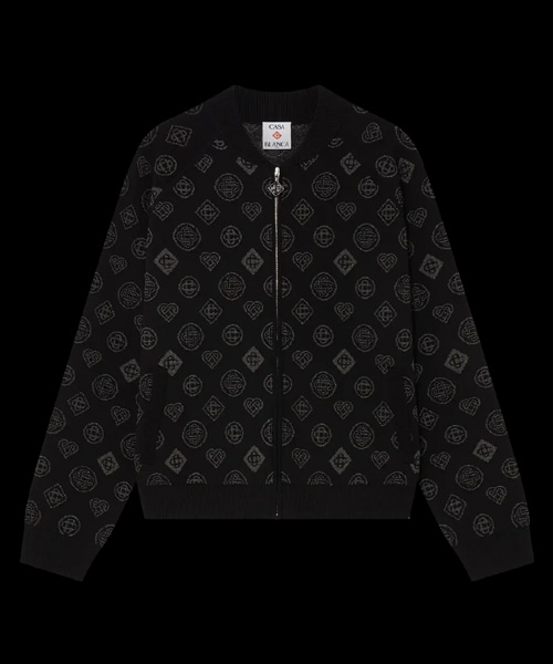 모노그램 자카드 봄버 재킷