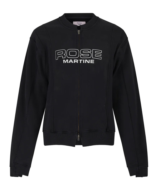 로고 프린트 집업 스웨트셔츠