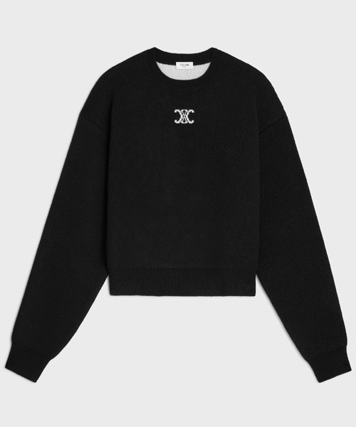 크루넥 스웨터-캐시머어