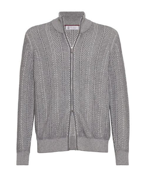 헤링본 패턴 가디건