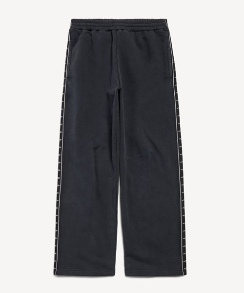 스트라이프 배기 팬츠