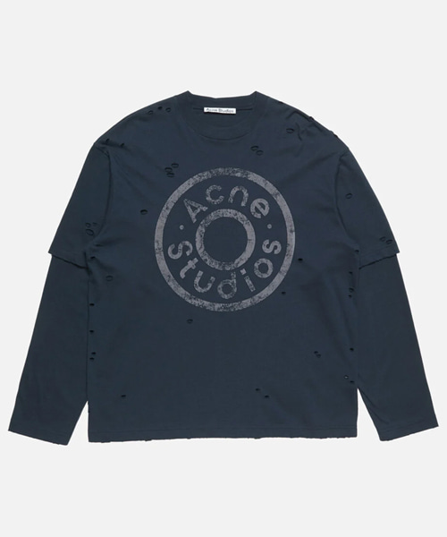 레이어드 로고 티셔츠