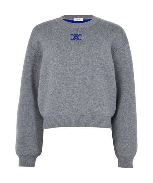 크루넥 스웨터-캐시머어