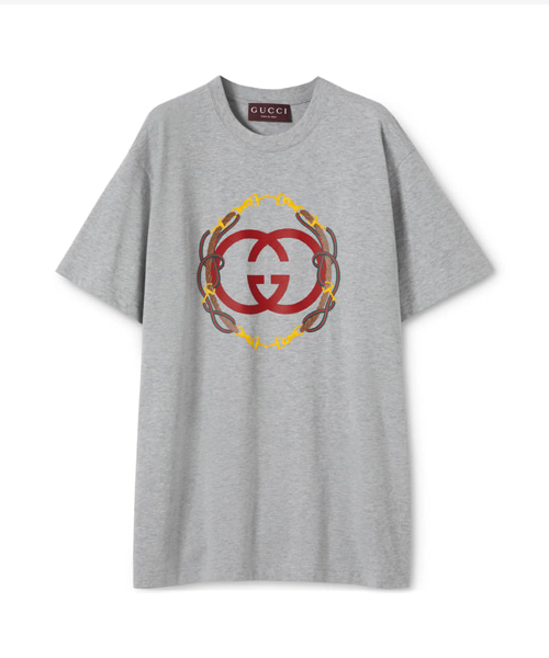 GG 프린트 코튼 저지 티셔츠