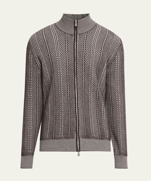 헤링본 패턴 가디건