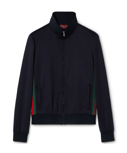 웨빙 저지 집업 재킷