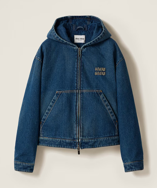 데님 후디 재킷