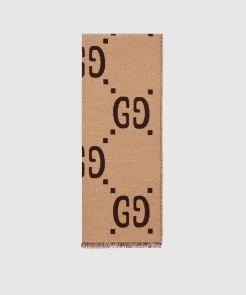 울 자카드 실크 스카프