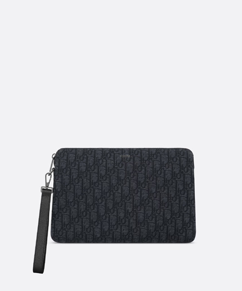 오블리크 자카드 파우치