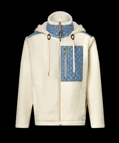 모노그램 액센트 플리스 재킷