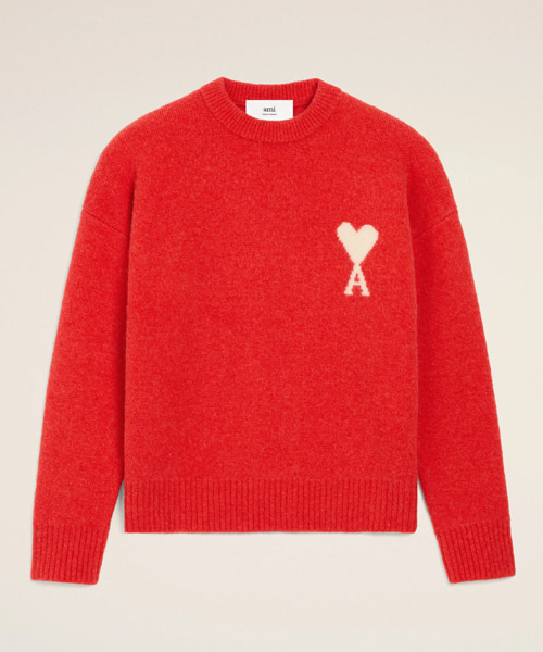 레드 알파카 아미 드 꾀흐 크루넥 스웨터