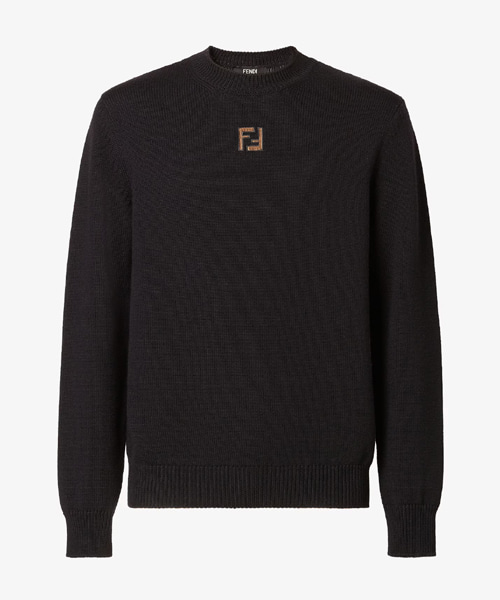 블랙 울 점퍼 풀오버