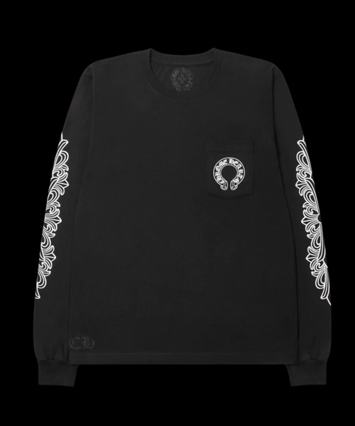 홀스슈 로고 롱 슬리브 티셔츠