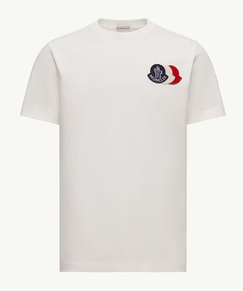 자수 3컬러 로고 코튼 티셔츠