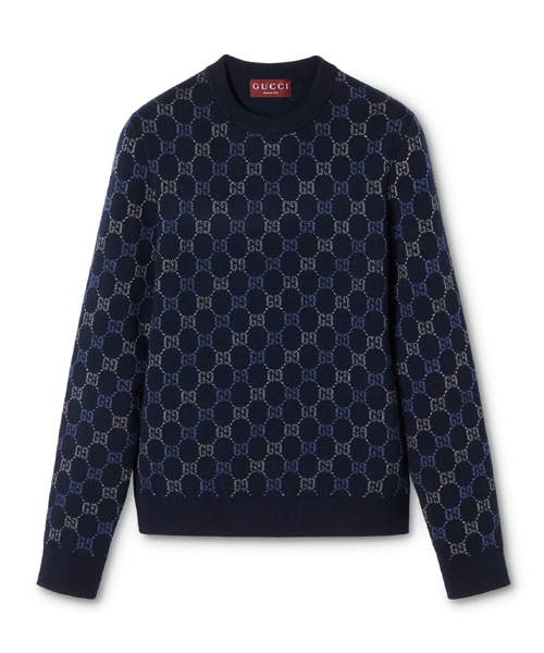 GG 리버시블 울 니트 스웨터