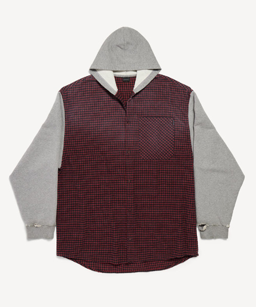 후디드 하이브리드 셔츠