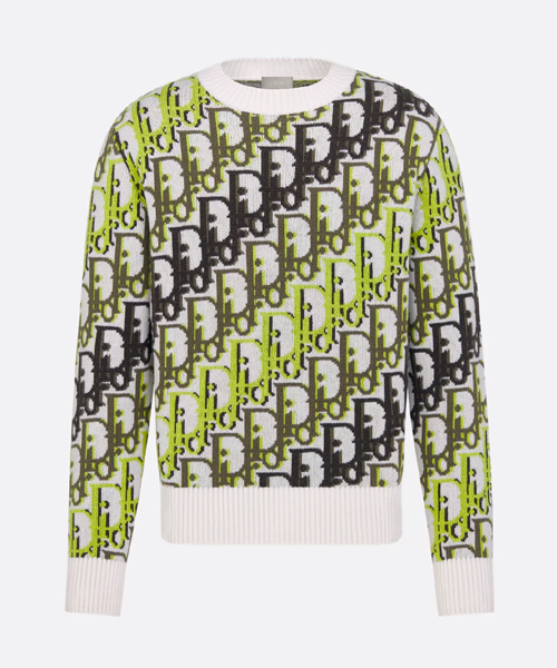 울 자카드 스웨터