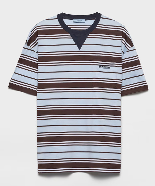 스트라이프 코튼 티셔츠