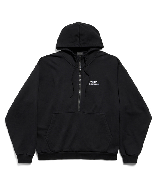 3B 스포츠 아이콘 하프 지퍼 후디