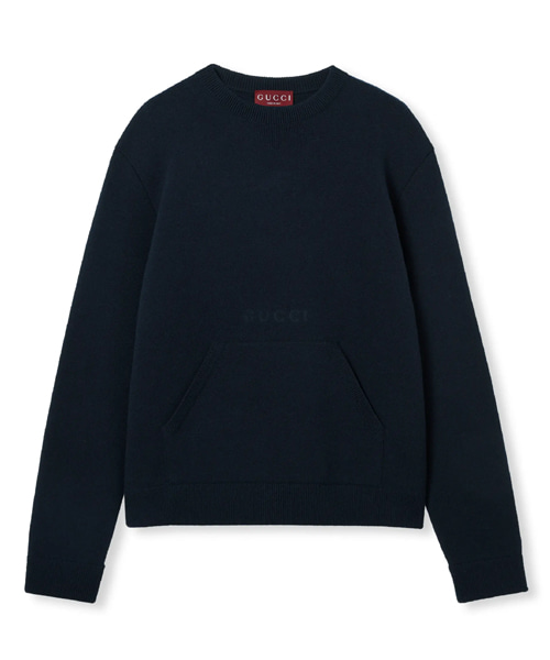 울 캐시미어 블렌드 피케 니트 풀오버