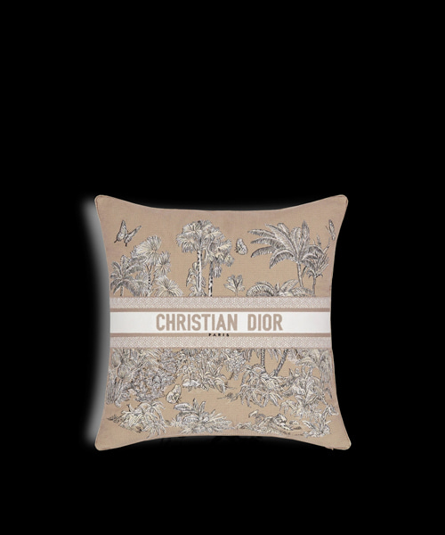 야자수 자수 쿠션