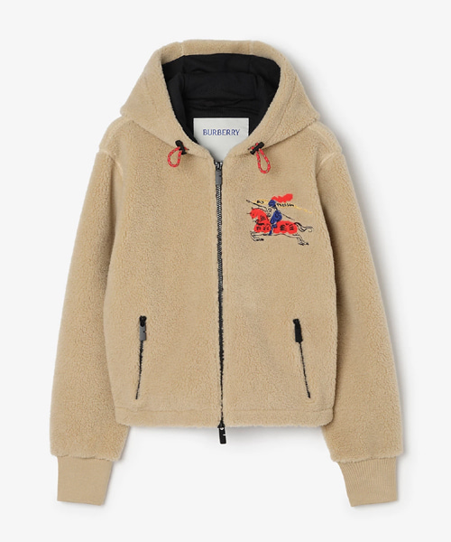 크롭 EKD 울 캐시미어 블렌드 플리스