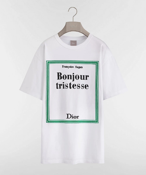 북 커버 자수 캐주얼 핏 티셔츠