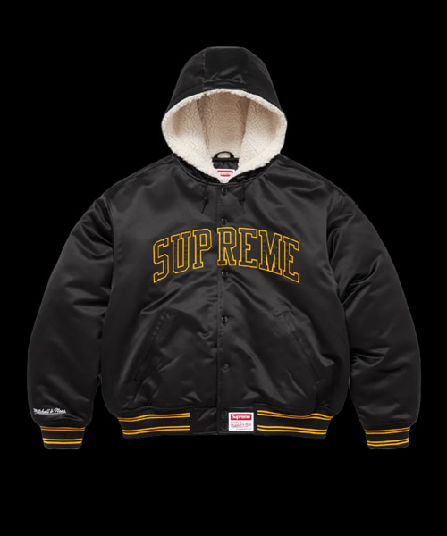 미첼 & 네스 라인 후드 바시티 자켓