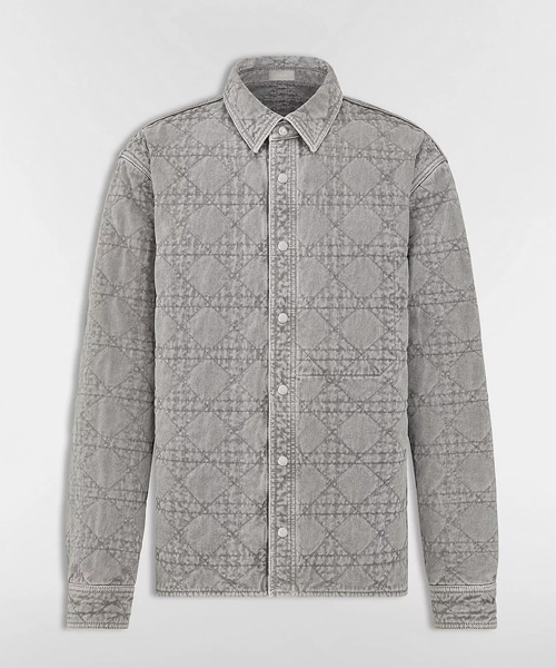 그레이 코튼 트윌 까나쥬 오버셔츠