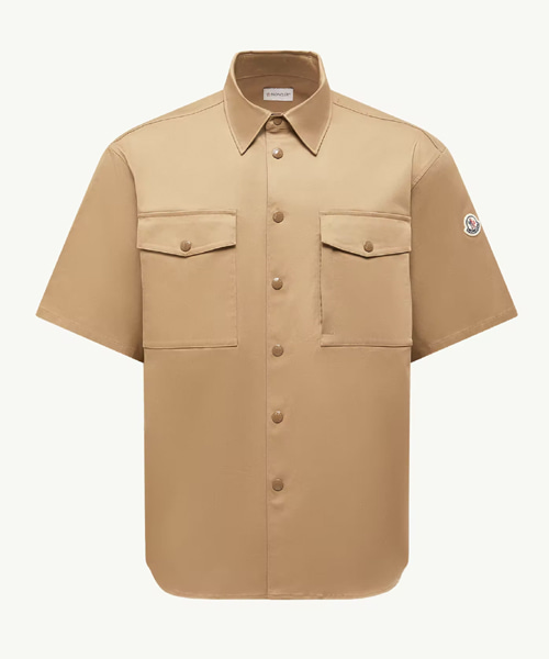 코튼 개버딘 숏 슬리브 셔츠