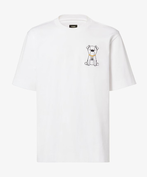 이토 자수 코튼 티셔츠