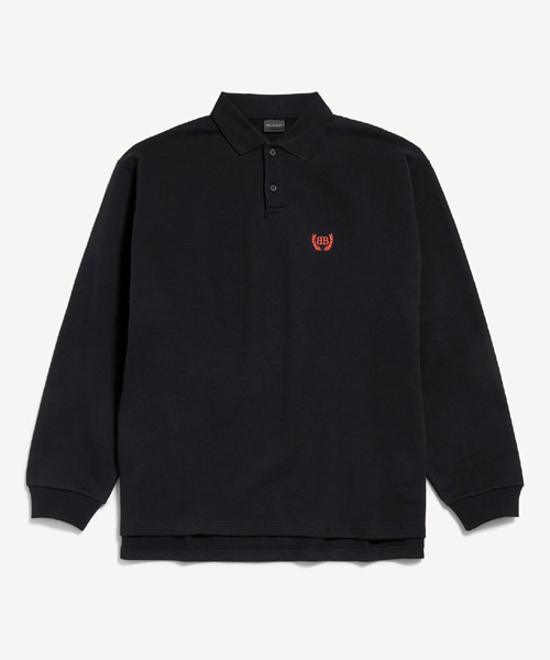 로렐 클래식 롱 슬리브 오버사이즈 폴로