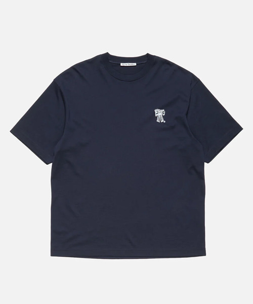 리본 프린트 코튼 티셔츠