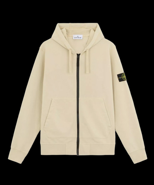 코튼 플리스 후드 풀 지퍼 스웨트셔츠