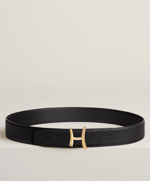 SCRIPT 벨트 버클 리버서블 가죽 스트랩 38mm