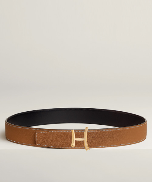 SCRIPT 벨트 버클 리버서블 가죽 스트랩 38mm