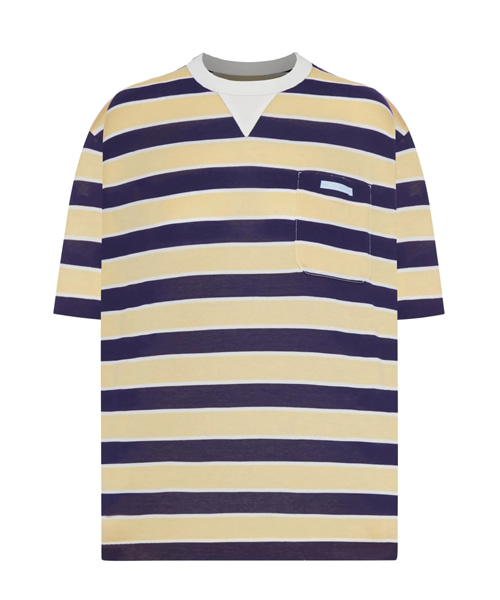 스트라이프 코튼 티셔츠