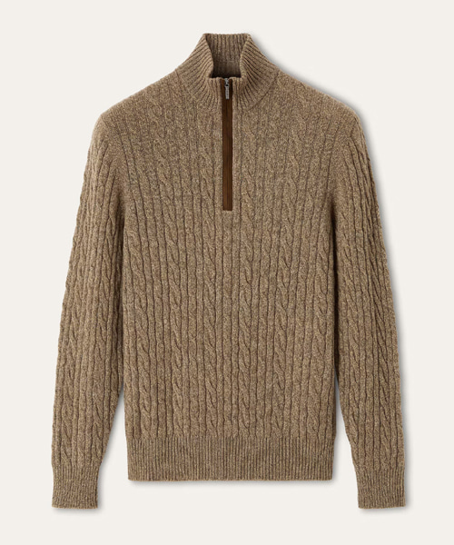 트레치아 캐시미어 집업 스웨터