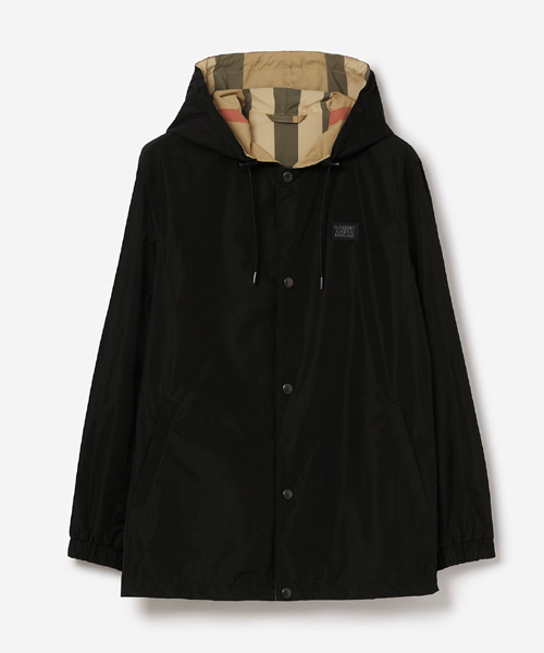 리버서블 체크 후드 자켓