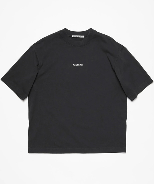 스탬프 로고 자수 코튼 티셔츠