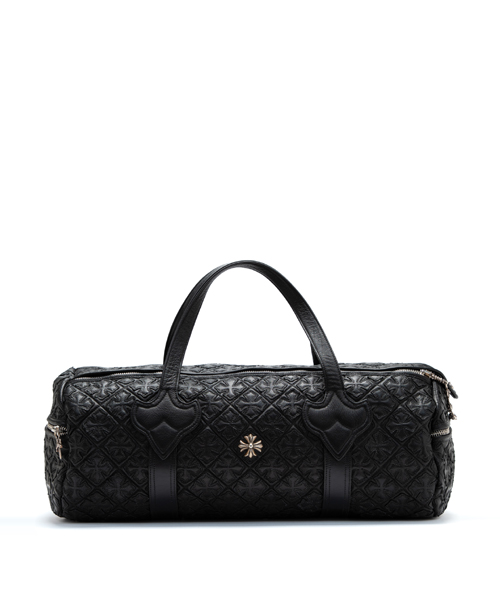 플러스 패치 레더 더플 백