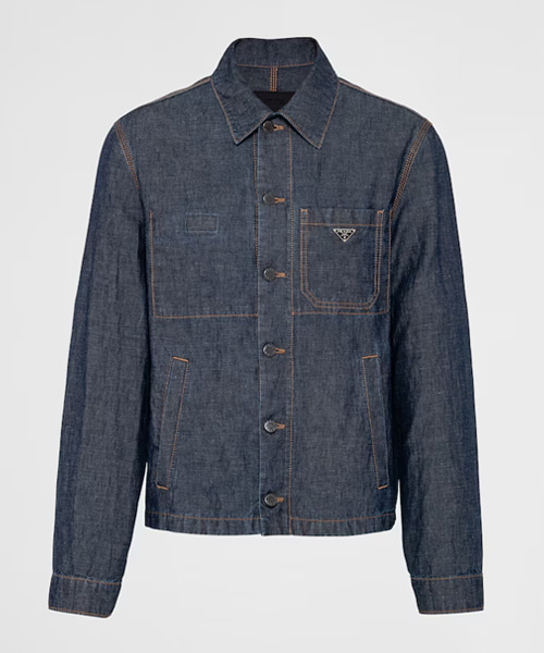 샴브레이 블루종 재킷