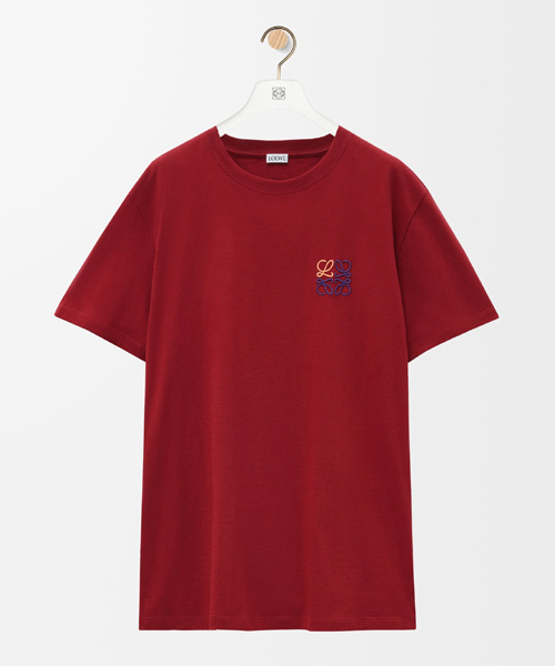 로고 자수 코튼 티셔츠