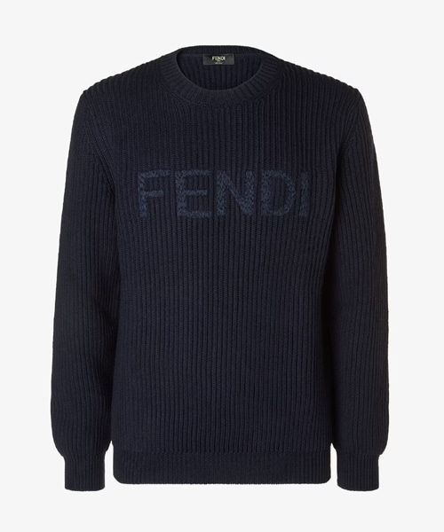 풀오버 블루 울 스웨터