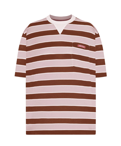 스트라이프 코튼 티셔츠