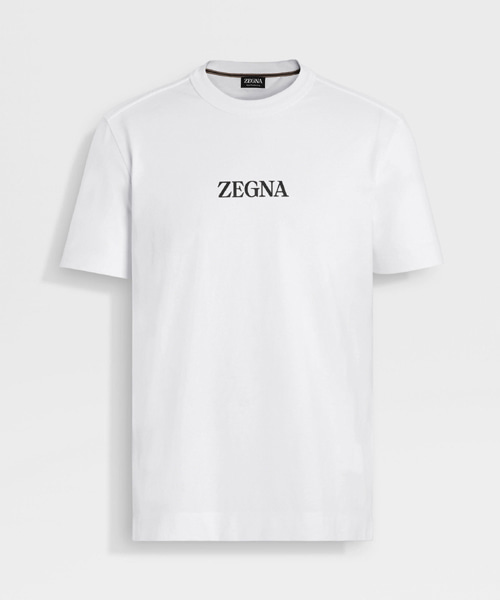 로고 자수 코튼 티셔츠