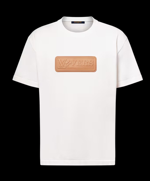 VVN 패치 숏 슬리브 코튼 크루넥